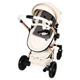 Yoyko Spin 360 Derece Dönebilen Bebek Arabası Beyaz Rose Kasa